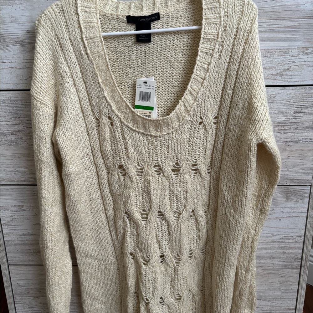 Calvin Klein Jeans Cream Knit Sweater